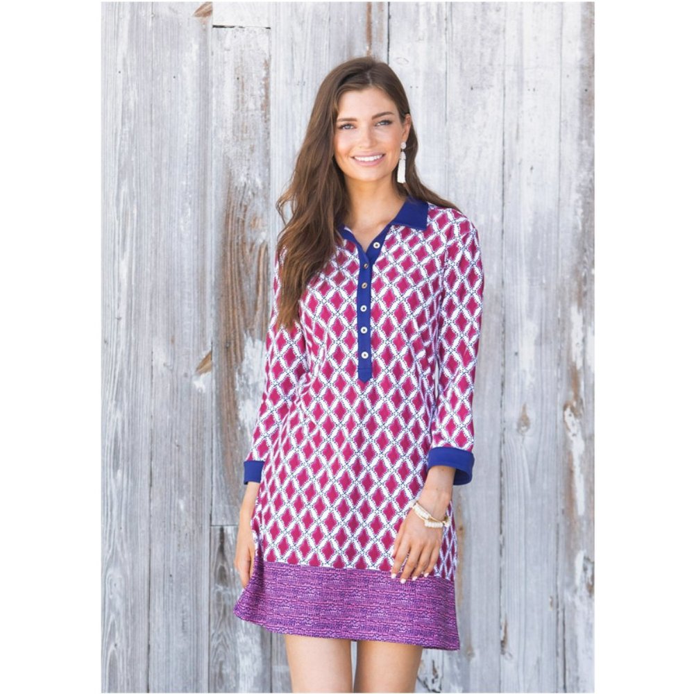 NWT CABANA LIFE Upf 50 ROSEWOOD BUTTON DOWN DRESS